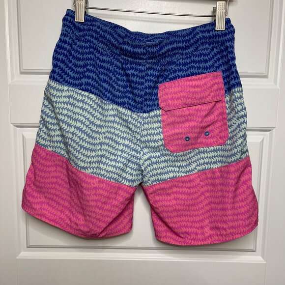 Vineyard Vines Wavy Tails Chappy Swim Trunks Boys Size Small (8-10) Pink, Blue - Picture 3 of 9